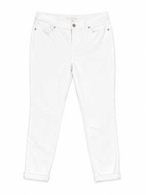 Lauren Conrad LC White High Rise Skinny Jeans Womens Size 14 Copped Ankle Denim